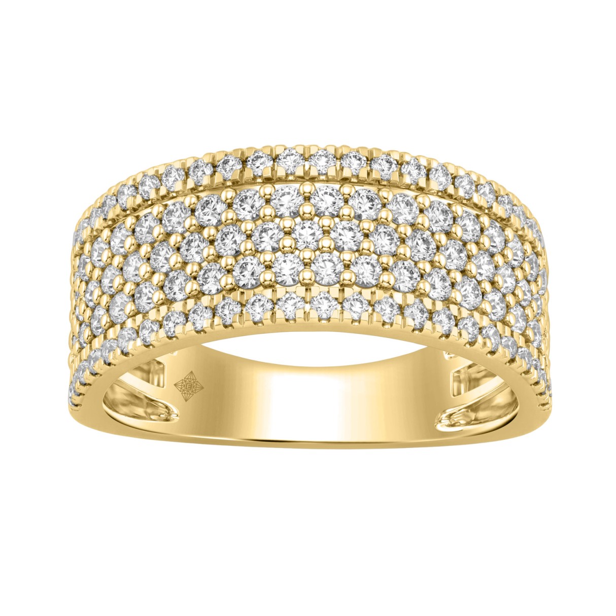 Elegant 14K Yellow Gold 1.00Ct Round Diamond Band Women Classic Band Jewelry (Color F-G -Clarity Vs1/Vs2) 1 Elegant 14K Yellow Gold 1.00Ct Round Diamond Band Women Classic Band Jewelry (Color F-G -Clarity Vs1/Vs2) - Image 1