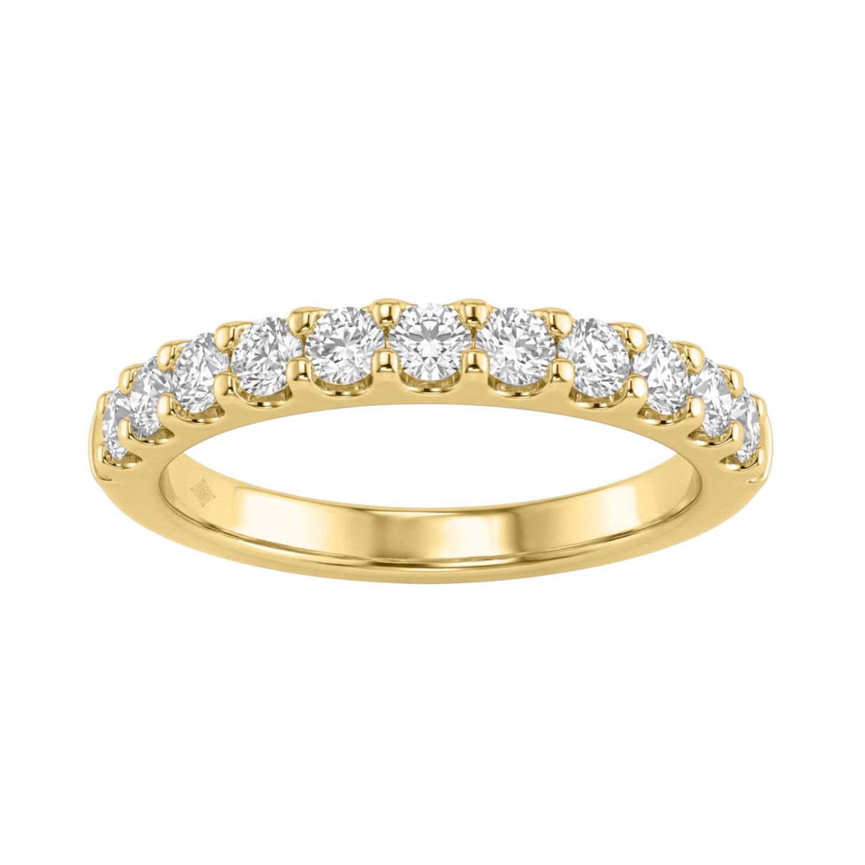 Elegant 14K Yellow Gold Ladies Diamond Wedding Band With 0.75Ctct Round Diamonds 1 Elegant 14K Yellow Gold Ladies Diamond Wedding Band With 0.75Ctct Round Diamonds - Image 1