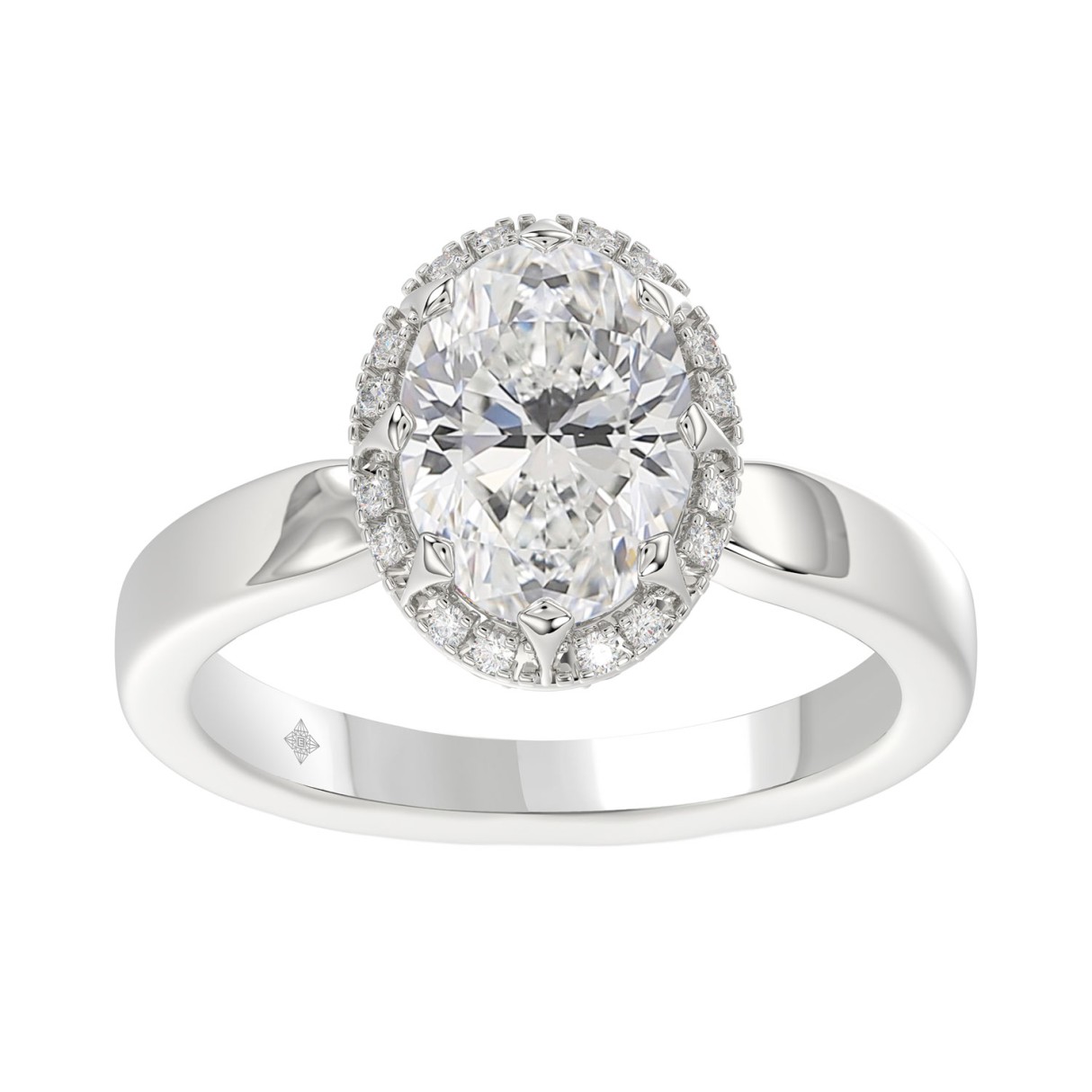 14K WHITE GOLD 2 1/4CT ROUND/OVAL DIAMOND LADIES RING 1 14K WHITE GOLD 2 1/4CT ROUND/OVAL DIAMOND LADIES RING - Image 1