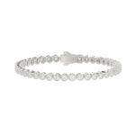 LADIES BRACELET 5.00CT ROUND DIAMOND 14K WHITE GOLD