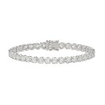 14K WHITE GOLD 7.00CT ROUND DIAMOND LADIES BRACELET