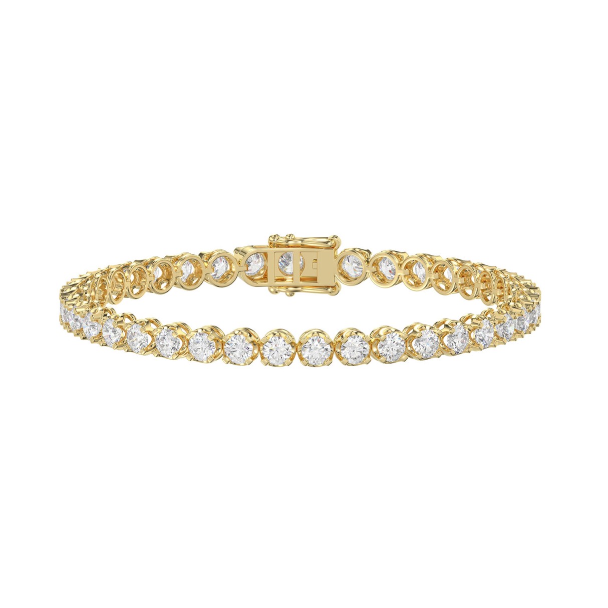 14K YELLOW GOLD 7.00CT ROUND DIAMOND LADIES BRACELET 1 14K YELLOW GOLD 7.00CT ROUND DIAMOND LADIES BRACELET - Image 1