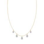 14K Yellow Gold 2.00 Ct Pear Shape Diamond Necklace For Women Pear Cut Diamond Fine Luxury Jewelry Gift