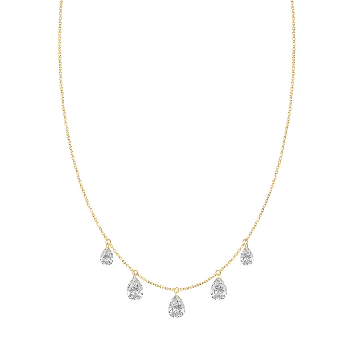 14K Yellow Gold 2.00 Ct Pear Shape Diamond Necklace For Women Pear Cut Diamond Fine Luxury Jewelry Gift 1 14K Yellow Gold 2.00 Ct Pear Shape Diamond Necklace For Women Pear Cut Diamond Fine Luxury Jewelry Gift - Image 1
