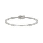 14K White Gold 2.00CT Round Diamond Four-Prong Tennis Bracelet For Women Classic Diamond Bracelet