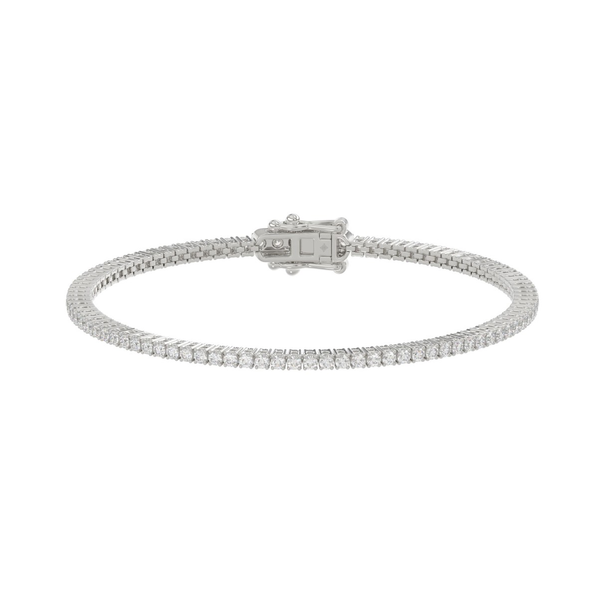14K White Gold 2.00CT Round Diamond Four-Prong Tennis Bracelet For Women Classic Diamond Bracelet 1 14K White Gold 2.00CT Round Diamond Four-Prong Tennis Bracelet For Women Classic Diamond Bracelet - Image 1
