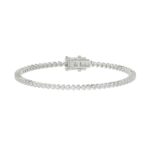 14K White Gold 2.00CT Round Diamond Three-Prong Tennis Bracelet For Women Classic Diamond Bracelet