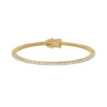 14K Yellow Gold 2.00CT Round Diamond Four-Prong Tennis Bracelet For Women Classic Diamond Bracelet