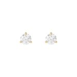 14K Yellow Gold 1.00CT Round Diamond Solitaire Earrings For Women Classic Diamond Stud Earrings