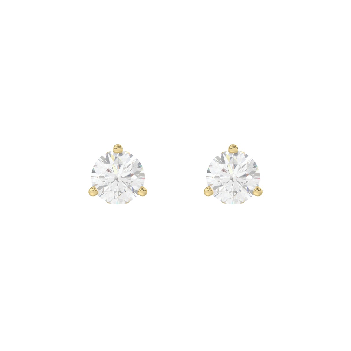 14K Yellow Gold 1 1/2Ct Round Diamond Solitaire Earrings For Women Classic Diamond Stud Earrings 1 14K Yellow Gold 1 1/2Ct Round Diamond Solitaire Earrings For Women Classic Diamond Stud Earrings - Image 1