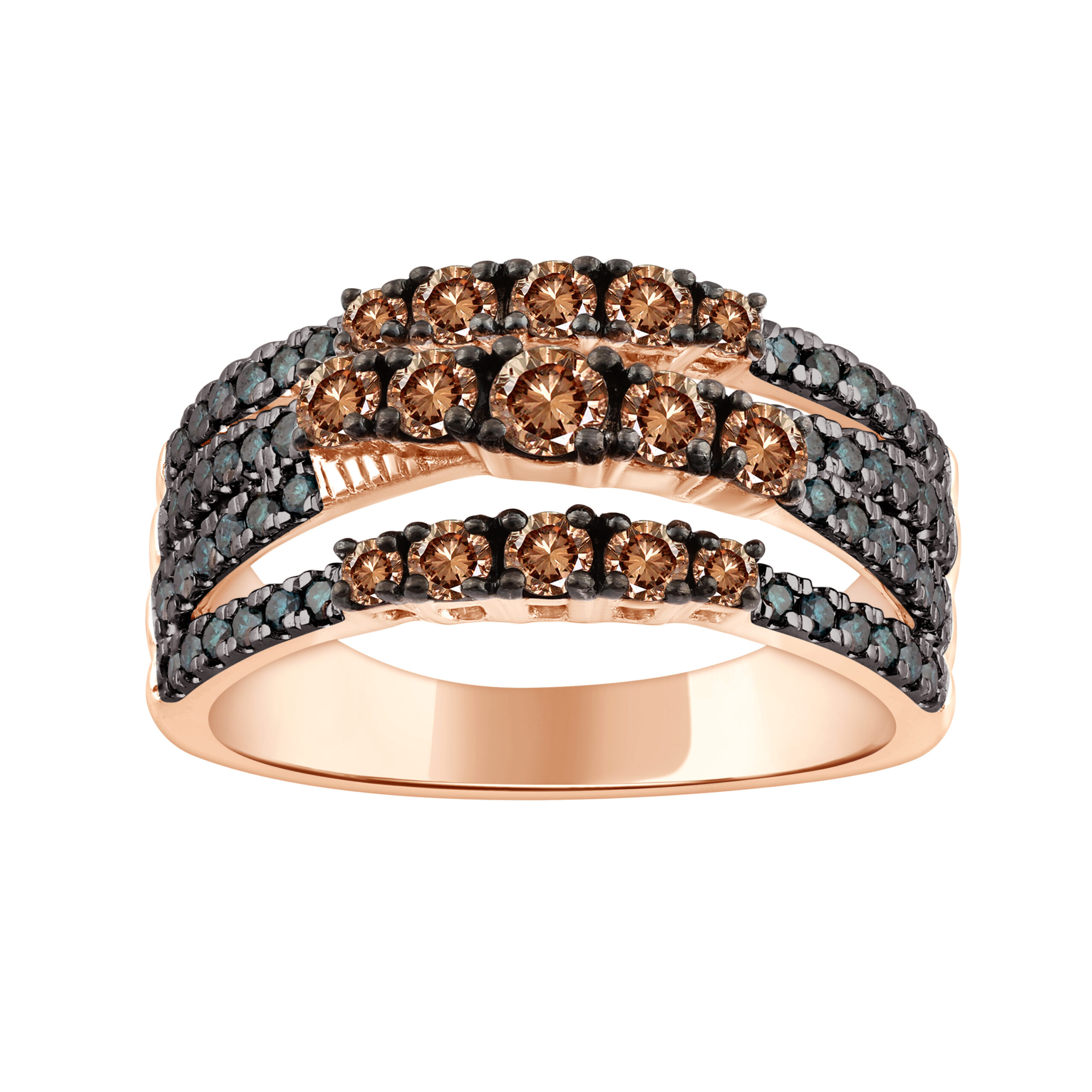 LADIES RING 1.00CT ROUND DIAMOND 14K ROSE GOLD 1 LADIES RING 1.00CT ROUND DIAMOND 14K ROSE GOLD - Image 1