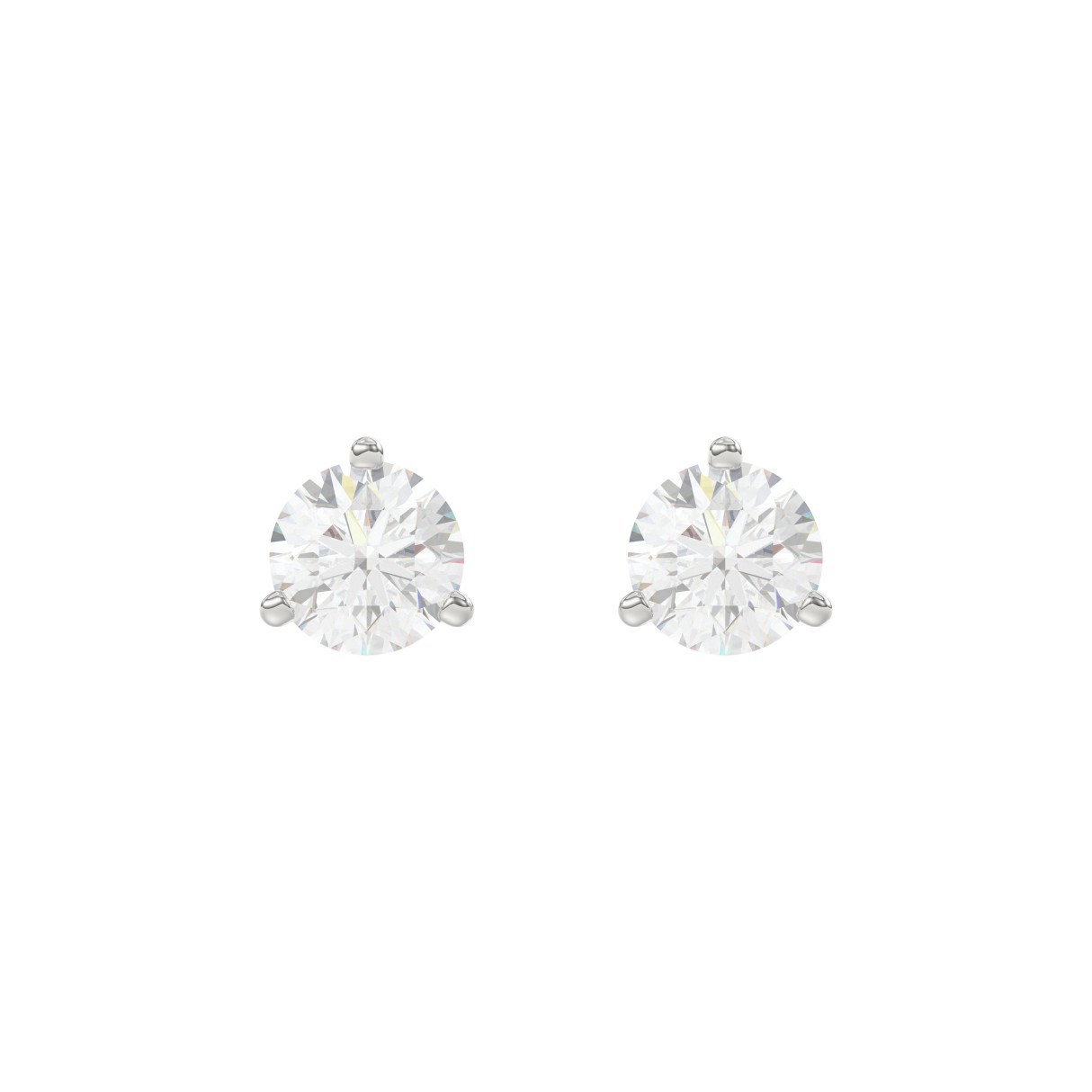 14K White Gold 2.00CT Round Brilliant Diamond Solitaire Stud Earrings for Women Fine Jewelry 1 14K White Gold 2.00CT Round Brilliant Diamond Solitaire Stud Earrings for Women Fine Jewelry - Image 1