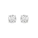 14K White Gold 4.00 Ct Lab Grown Round Diamond Stud Earrings Brilliant Cut Diamond Earrings For Women