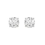 14K White Gold 5.00 Ct Lab Grown Round Diamond Stud Earrings Brilliant Cut Diamond Earrings For Women