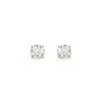 14K Yellow Gold 1.00 Ct Round Brilliant Diamond Stud Earrings Lab Grown Diamond Solitaire Earrings For Women Fine Jewelry Gift