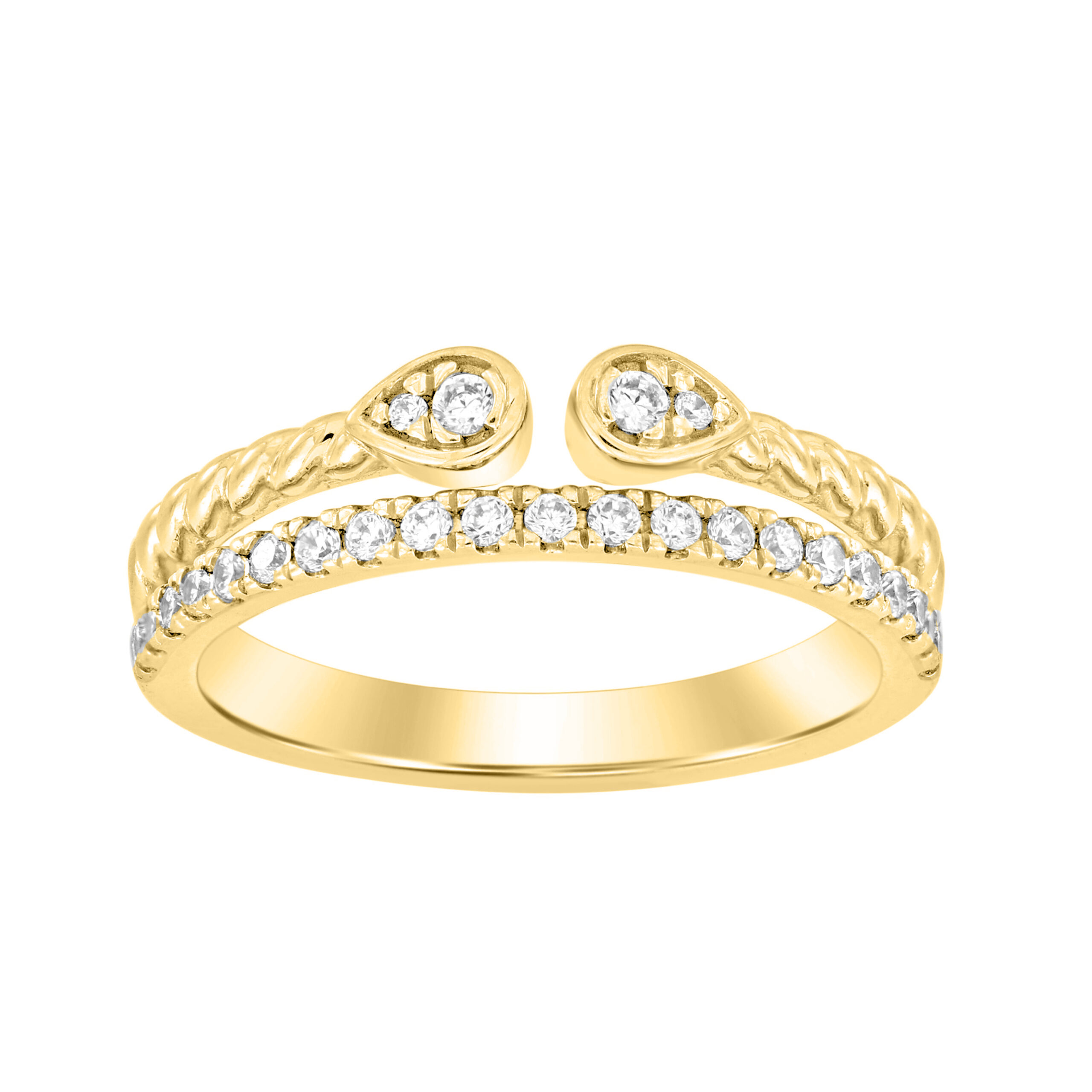 LADIES RING 0.25CT ROUND DIAMOND 14K YELLOW GOLD 1 LADIES RING 0.25CT ROUND DIAMOND 14K YELLOW GOLD - Image 1