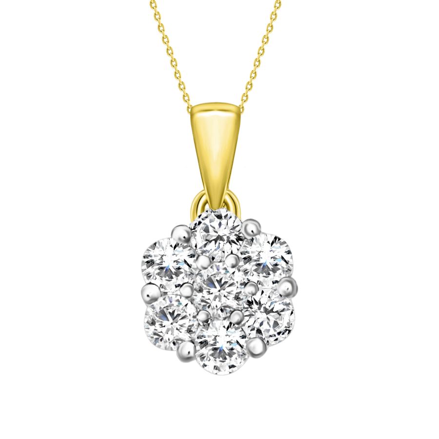 LADIES PENDANT 0.75CT ROUND DIAMOND 14K YELLOW GOLD 1 LADIES PENDANT 0.75CT ROUND DIAMOND 14K YELLOW GOLD - Image 1