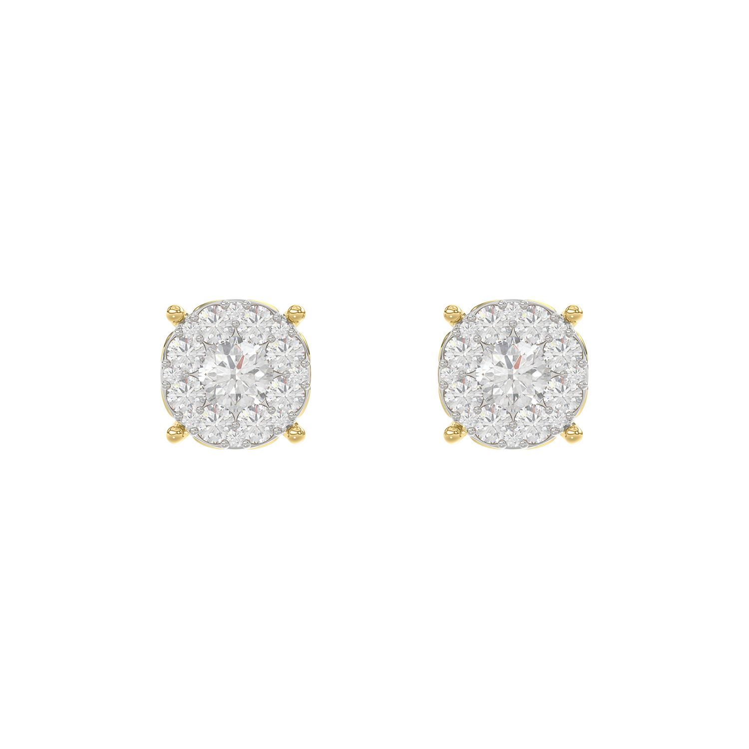 LADIES EARRINGS 0.30CT ROUND DIAMOND 14K YELLOW GOLD (SI QUALITY) 1 LADIES EARRINGS 0.30CT ROUND DIAMOND 14K YELLOW GOLD (SI QUALITY) - Image 1