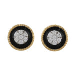 LADIES EARRINGS 0.25CT ROUND DIAMOND 14K YELLOW GOLD
