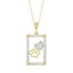 LADIES PENDANT WITH CHAIN 0.25CT ROUND DIAMOND 14K YELLOW GOLD
