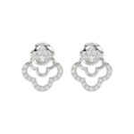 Ladies Sterling Silver 0.13CT Round Diamond Earrings Classic Fashion Jewelry Gift