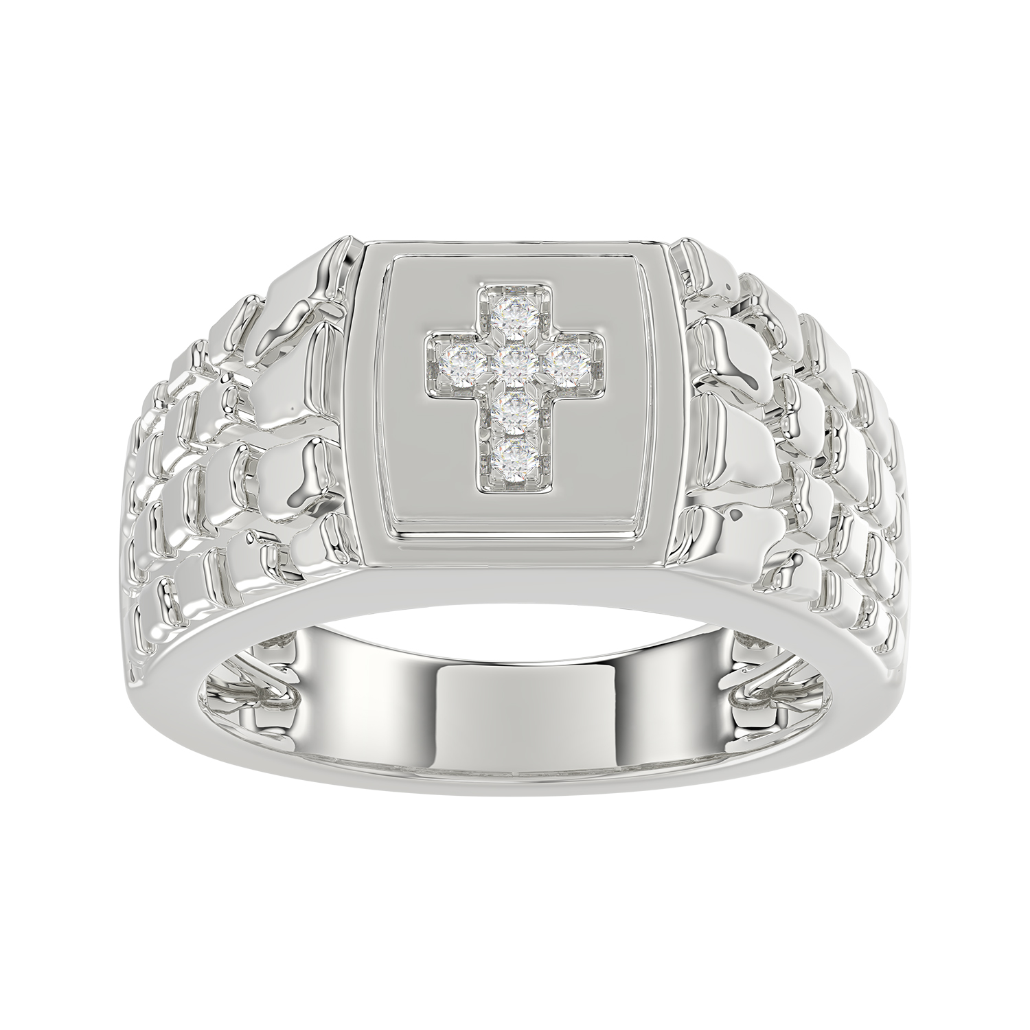 ’Elegant Men’S Fashion Ring 0.10Ct Round Diamond Sterling Silver White Luxury Statement Jewelry For Men 1 ’Elegant Men’S Fashion Ring 0.10Ct Round Diamond Sterling Silver White Luxury Statement Jewelry For Men - Image 1