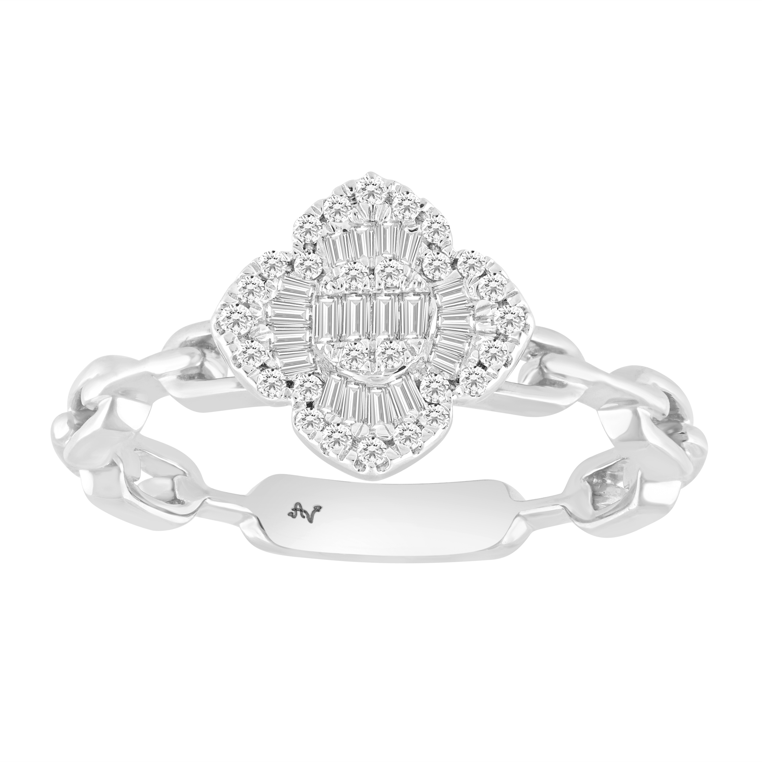 LADIES RING 0.25CT ROUND DIAMOND 14K WHITE GOLD 1 LADIES RING 0.25CT ROUND DIAMOND 14K WHITE GOLD - Image 1