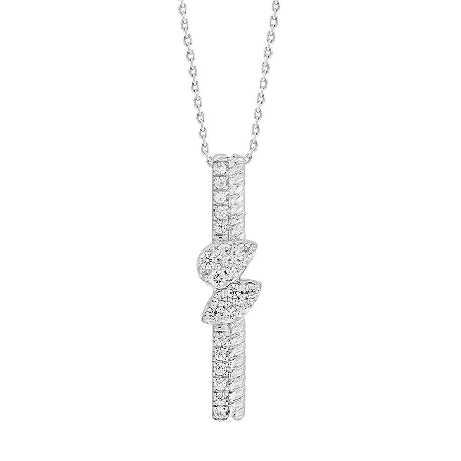 LADIES PENDANT 0.25CT ROUND DIAMOND 14K WHITE GOLD (SI QUALITY) 1 LADIES PENDANT 0.25CT ROUND DIAMOND 14K WHITE GOLD (SI QUALITY) - Image 1