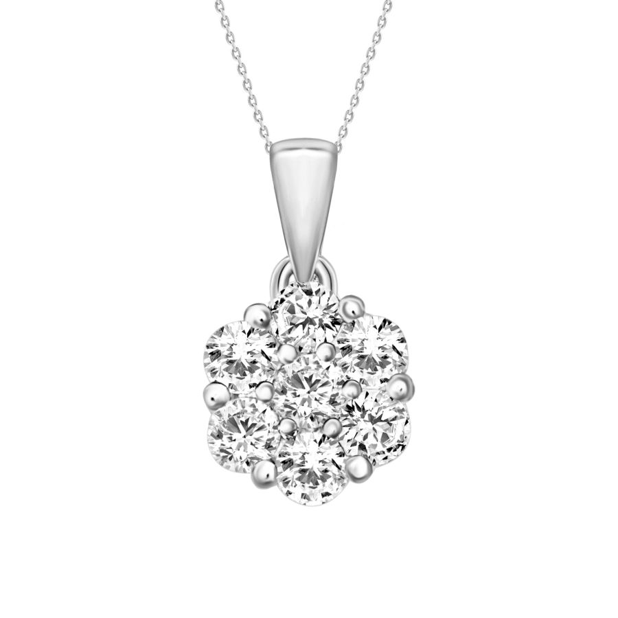 LADIES PENDANT WITH CHAIN 0.25CT ROUND DIAMOND 14K WHITE GOLD (SI QUALITY) 1 LADIES PENDANT WITH CHAIN 0.25CT ROUND DIAMOND 14K WHITE GOLD (SI QUALITY) - Image 1