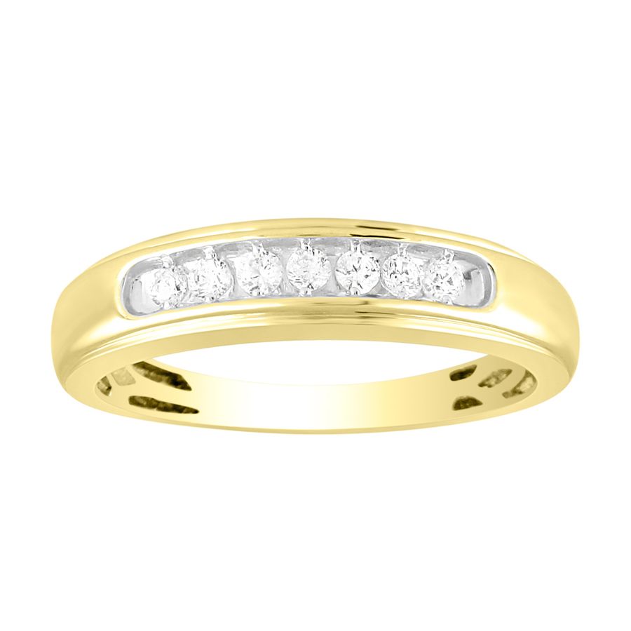 MEN'S BAND 0.25CT ROUND DIAMOND 14K WHITE GOLD (SI QUALITY) 1 MEN'S BAND 0.25CT ROUND DIAMOND 14K WHITE GOLD (SI QUALITY) - Image 1