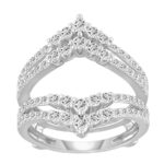 LADIES RING 1.00CT ROUND DIAMOND 14K WHITE GOLD (SI QUALITY)