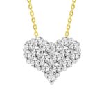 LADIES PENDANT WITH CHAIN 0.30CT ROUND DIAMOND 14K YELLOW GOLD (SI QUALITY)
