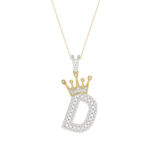 MEN'S PENDANT 0.40CT ROUND DIAMOND 10K YELLOW GOLD