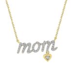 LADIES NECKLACES 0.15CT ROUND DIAMOND 10K YELLOW GOLD