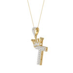 MEN'S PENDANT 0.40CT ROUND DIAMOND 10K YELLOW GOLD - Image 3