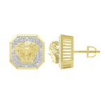 LADIES EARRINGS 0.25CT ROUND DIAMOND 10K YELLOW GOLD