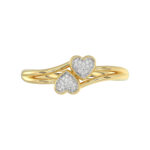 LADIES RING 0.05CT ROUND DIAMOND 10K YELLOW GOLD - Image 5