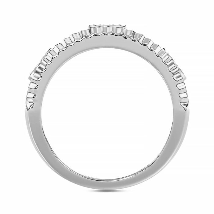 MEN'S RING 0.75CT ROUND DIAMOND 10K WHITE GOLD - Image 2