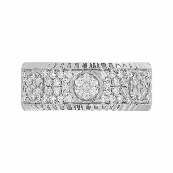 MEN'S RING 0.75CT ROUND DIAMOND 10K WHITE GOLD - Image 5