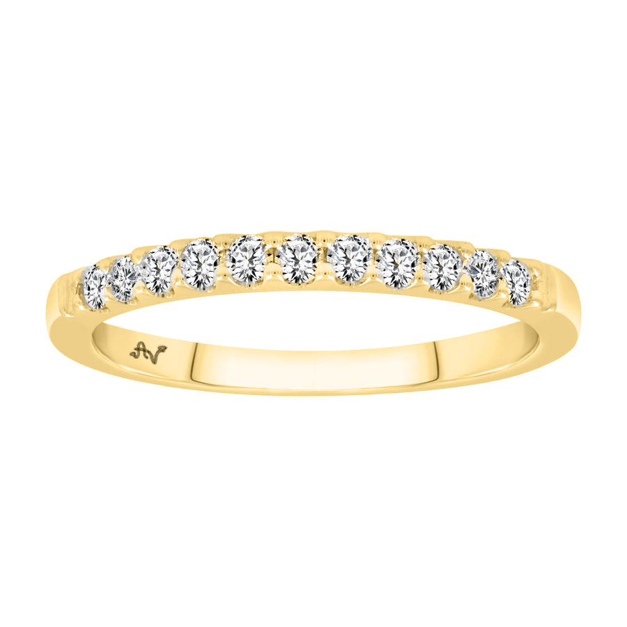 LADIES BAND 0.25CT ROUND DIAMOND 14K YELLOW GOLD 1 LADIES BAND 0.25CT ROUND DIAMOND 14K YELLOW GOLD - Image 1