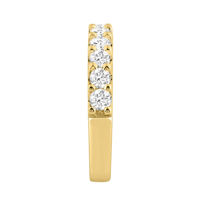 LADIES BAND 1.00CT ROUND DIAMOND 14K YELLOW GOLD - Image 3
