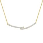 LADIES NECKLACE 0.20CT ROUND DIAMOND 10K YELLOW GOLD