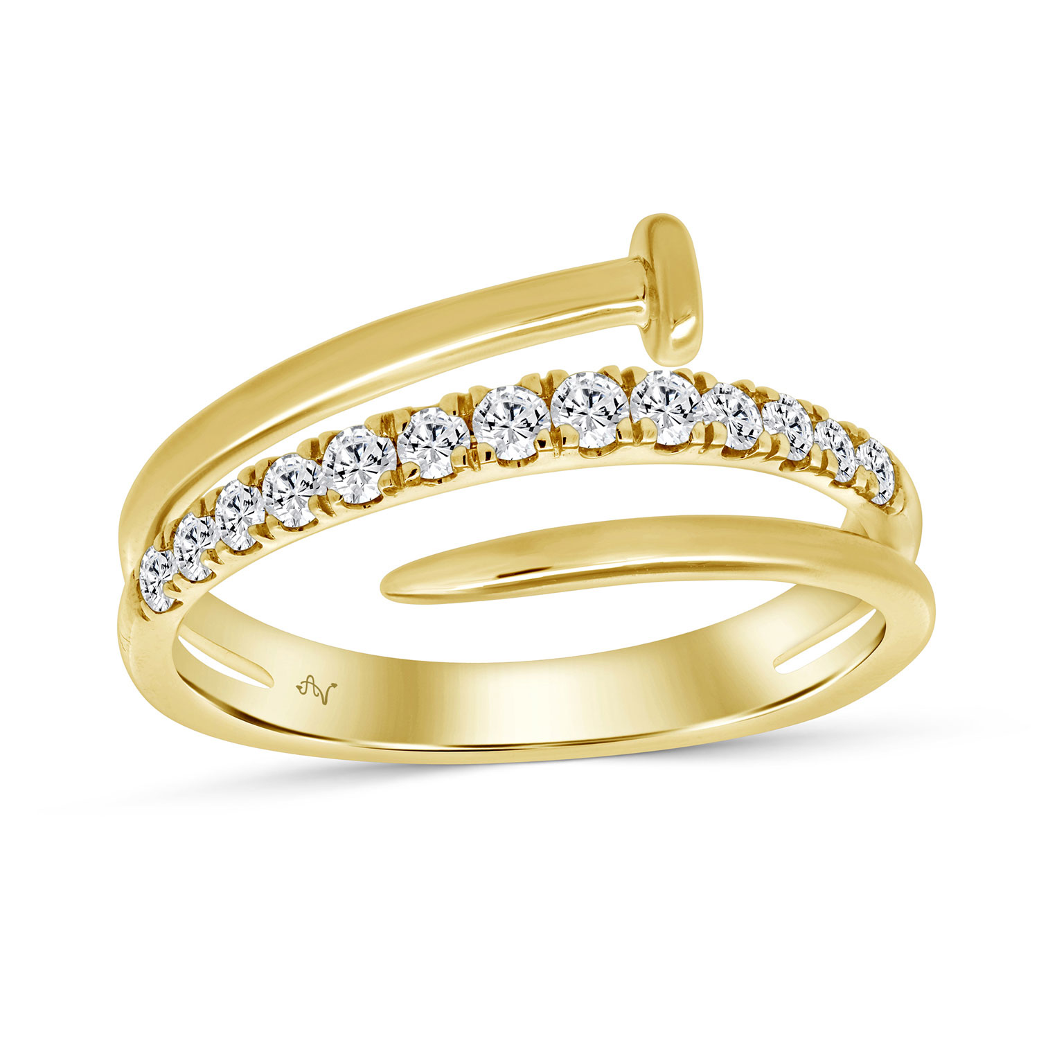 LADIES RING 0.33CT ROUND DIAMOND 14K YELLOW GOLD 1 LADIES RING 0.33CT ROUND DIAMOND 14K YELLOW GOLD - Image 1