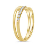 LADIES RING 0.33CT ROUND DIAMOND 14K YELLOW GOLD - Image 2