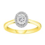LADIES RING 0.25CT ROUND DIAMOND 10K YELLOW GOLD