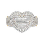 LADIES RING 1.00CT ROUND/BAGUETTE DIAMOND 10K YELLOW GOLD - Image 5