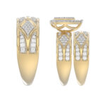 LADIES TRIO SET 1.33CT ROUND DIAMOND 10K YELLOW GOLD - Image 3