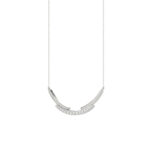 LADIES NECKLACE 0.25CT ROUND DIAMOND 14K WHITE GOLD - Image 3