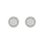 LADIES EARRINGS 0.20CT ROUND DIAMOND 14K WHITE GOLD