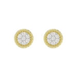 LADIES EARRINGS 0.20CT ROUND DIAMOND 14K YELLOW GOLD